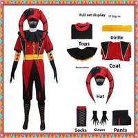 Freak Circus Pierrot Cosplay Costume Men Clown Uniform Role Play Outfit Halloween Carnival Party Suit