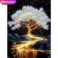 Momoart Diamond Embroidery Tree Landscape Suitable for Beginners Diamond Mosaic DIY Painting Picture Rhinestones Home Decoration