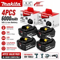Ma kita 18V Battery 6Ah Lithium Ion for BL1830B BL1815 BL1850B BL1860B、