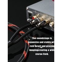 Hifi Audio 4.4mm to 2 RCA Adapter Cable Upgraded Cable 4.4 Balance Audio Extension Interconnect Cable