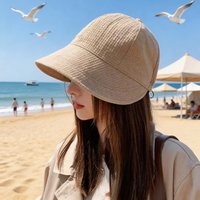 Summer Solid Color Bucket Hat for Women UV Protection Outdoor Sports Hat Casual Sun Hat Gift Lightweight Sun Protection Face