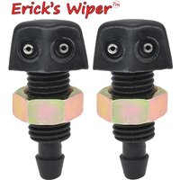 Erick's Wiper 2X Universal Front Windshield Washer Wiper Nozzle Jet Sprayer Sprinkler Water Spout Outlet Screw Fitting Sprayer