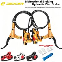 AliExpress NONE ZOOM HB875 Hydraulic Disc Brake Set MTB 2-Piston 800/1400mm Front Rear Caliper 6061 Aluminum Bicycle Brake Black Red Blue