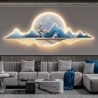 Modern Nordic landscape Wall Lamp Entrance Decoration Light Corridor Hanging Hallway Painting Lamps Home Living Room Mural Light