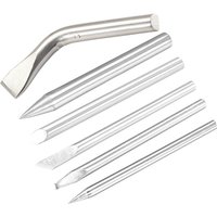 2pcs Lead-free Soldering Iron Tips Replacement 2.3/3.5/5.3/14.5mm Width Solder Tip Bend Tip 30W 60W 100W 150W