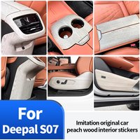 Wooden Grain Interior Trim Cover for Changan Deepal S07 Water Cup Panel Center Console Window Switch Door Cover