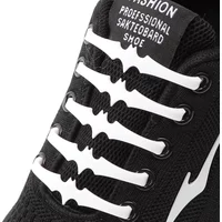 Bat Shape No Tie Shoe laces Silicone Shoelaces Without ties Elastic Laces Sneakers Kids Adult Rubber Shoelace for Shoes 12Pcs