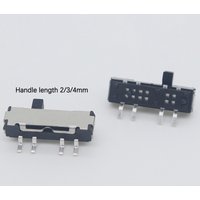 10Pcs Miniature Horizontal Slide Switch 4 Pin Mini Slide Switch On-OFF 3Position Micro Slide Toggle Switch