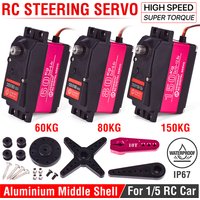 RC Steering Servo High Torque Servo Waterproof 60Kg 80Kg 150Kg 1/5 1/6 servo 8.4V Metal Digital for HPI Baja 5B SS RC Car