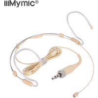 iiimymic Adjustable Headset Microphone 3.5mm Jack TRS Lockable Headworn Mic Foldable For Sennheiser Wireless BodyPack Children