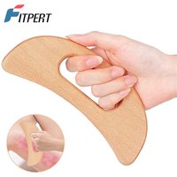 Wood Therapy Massage Gua Sha Tool, Lymphatic Drainage Massager, Grip Scraping Board, Anti Cellulite for Body Shaping,Muscle,Neck