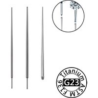 F136 Titanium piercing needle Push-In Spiral Lip and Nose Piercing 16G Cartilage Tragus Earring Lip Nail Nasal Nail Stretcher
