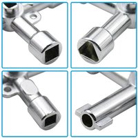 4in1 Silver Key Wrench Screwdriver Tool Set Triangle Quadrangle Electrical Elevator Control Cabinet Valve Inner Key
