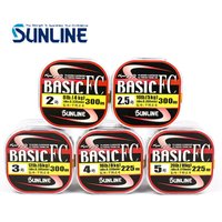 100% Original SUNLINE BASIC FC 225m,300m , Transparent Color Carbon Fiber Fishing Line FLUORO CARBON Fishing Line 2LB-20LB