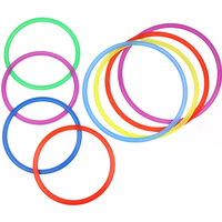 10Pcs Outdoor Funny Physical Training Sport Lattice Jump Rings Portable Football Soccer Speed Agility Training Rings