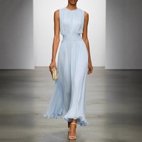Elegant Party Long Dresses Women Summer 2026 Fashion Solid Color Sleeveless O-neck Maxi Dress Casual