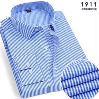 Men's Long-Sleeved Shirt Business Casual Solid Color Striped Plaid Spring Summer Free Ironing All Fit Tooling Comfortable image 4