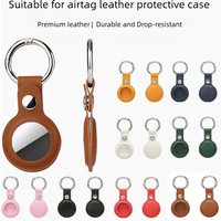PU Leather Case for Airtag Metal Pendant Protective Case Cover Animals Tracker Accessories Waterproof Luggage Anti-Loss Keyring