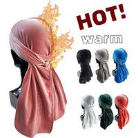 Velvet Durag Winter Warm Scarf Head Wrap Cap Hip hop Headband