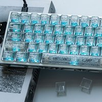 2026 New Transparent carbon fiber Cherry height keycaps with a matte finish, compatible with magnetic for Mechanical Keyboard