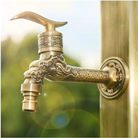 European-style Antique Washing Machine Faucet Single-cooling Retro Outdoor Wall Mounted Mop Pool Faucet G1/2 Faucet