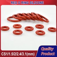 CS 1mm 2mm 3.1mm Red Silicone VMQ O Ring Thickness Washers Gasket Food Grade Sealing Waterproof Insulated Rubber Silicon o-rings