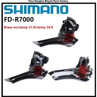 Shimano 105 FD-R7000 Front Derailleur 2x11 Speed Bicycle Front Derailleur R7000 Braze on 31.8MM 34.9MM Clamp Band