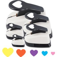 5pcs Paper cutter for crafts Hole Punchers Tool Set 1 1.5 2 in 9 16 25 38 50mm Heart Paper Shapes for card making scrapbooking