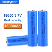 3.7V 18650 1500mah Rechargeable Lithium Battery for Flashlight Solar Lights Small Fans True Capacity 100% New Original