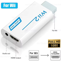 Full HD HDMI-Compatible Converter 1080P Adapter for Wii Console for Wii 2 HDMI 3.5mm Audio Cable for PC HDTV Monitor Display