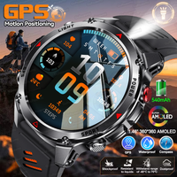 2026 New Outdoor Sport Smart Watch Men HD AMOLED Screen Six Star GPS Positioning Heart Rate Bluetooth Call IP69/5ATM SmartWatch