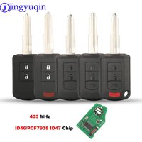 Jingyuqin 433Mhz ID46/ID47 pcf7938 puce clé de voiture à distance pour Mitsubishi éclipse croix Outlander SPORT Mirage G4 Lancer 2016-2021