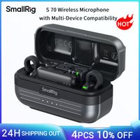 SmallRig S70 Wireless Microphone, 24-bit/48kHz Sampling 70dB SNR 40-Hour Runtime for Phone Camera for DJI for Insta360 -5715