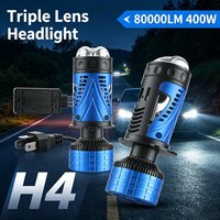 High Power H4/9003/HB2 LED Headlight Bulb Projector Lens Super Bright 6500K White Hi/Low Beam Lamp Canbus No Error For Moto/Car