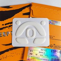 Esports Tiger ICE Version Mouse Skates Feet for Maya/Maya X Mouse Curve Edge White PTFE Glides