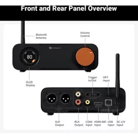 Fosi Audio ZD3 Blue Fully Balanced Desktop DAC with Remote USB ARC Input ES9039Q2M Stereo Amplifier Metal Material