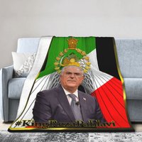 Warm Throw Blanket Travel Crown Prince Reza Pahlavi with SHAHYAD TOWER Blanket Flannel Bedspread For Couch Chair Sofa Bed Cover