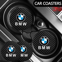 2Pcs Car Styling Coaster Mat Anti-slip Water Cup Pad For BMW M 50th Anniversary E46 E90 E60 F20 X1 F10 F30 X3 E70 E39 E87 X7 E92