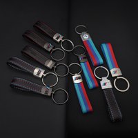 Fashion M Sport Styling Leather Car Emblem Key Fobs Key Chain for Bmw M Performance G30 G32 3 4 5 7 M3 M4 M5 X1 X3 X5 X6 X4 E61