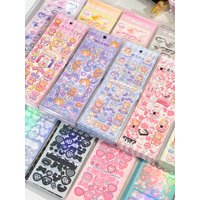 Sharkbang New Arrival 4/5/6/7/8pcs BOBO Scrapbook Stickers Korean Decor Lable Journal Album Stationery Kawaii Sticker Suppliers