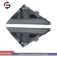 For FIAT 500 2012-2017 Left Right Door Mirror Flag Cover Molding Triangle Cover Gloss Black