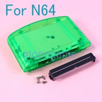 1set For N64 Housing Case Cartridge Game Card Shell Cover with Screws Red/Grey/Transparent Green/Transparent white