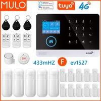 MULO Alarm System for Home Burglar Security WiFi GSM PG103 4G Alarma Wireless Tuya Smart House App 433MHz With Screens PIR Motio