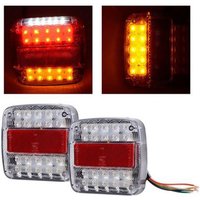 1Pcs 12V 26 LED Tail Light Brake Stop Lamp Taillight Rear Reverse Light Indicator for Truck Trailer Boat Caravan