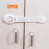 12 safe, quick and easy adhesive drawer latches with no screws and magnets, multi-purpose locks for furniture, kitchen ovens, to