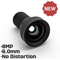 HD 8MP M12 Mount Lens 5.83mm No Distortion Aperture F1.6 Format 1/1.8" With 650nm Filter For Surveillance Security CCTV Cameras