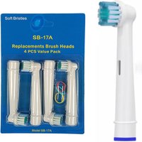 4 PCS /set Electric Toothbrush Replaceable Head Tooth Brush Heads For Oral B Electric Brush Nozzles Soft Dupont Bristle SB-17A