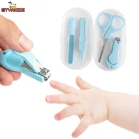 4pcs/set Baby Nail Clipper Set Children Kids Nail Cutter Scissors Files Small Nail Trimmer Baby Nails Care Tools Baby Care Items