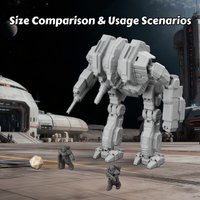 Sci-Fi-RPG-Riesenmecha-Miniaturmodell - Mecha mit beweglichen Gelenken, futuristisches TTRPG-Tischzubehör für Sci-Fi-Verteidigung