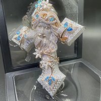 Hip Hop Iced Out Jesus Cross Pendant Necklace, CZ Bling Jewelry for Men, Perfect Religious & Urban Streetwear Gift